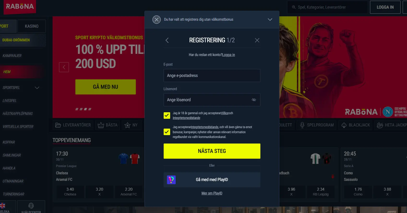 Börja spela på onlinecasino utan Spelpaus med Swish